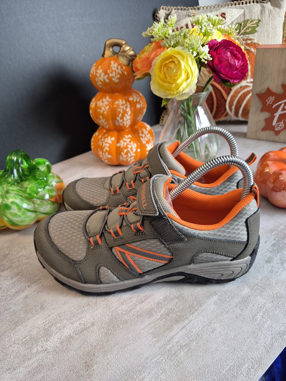 Merrell! Gray and Orange Athletic Shoes - Boys Size 6M